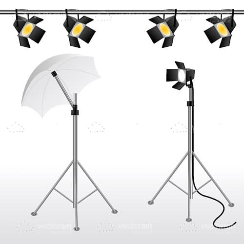 Movie Camera, Shade and Stage Lights Resources